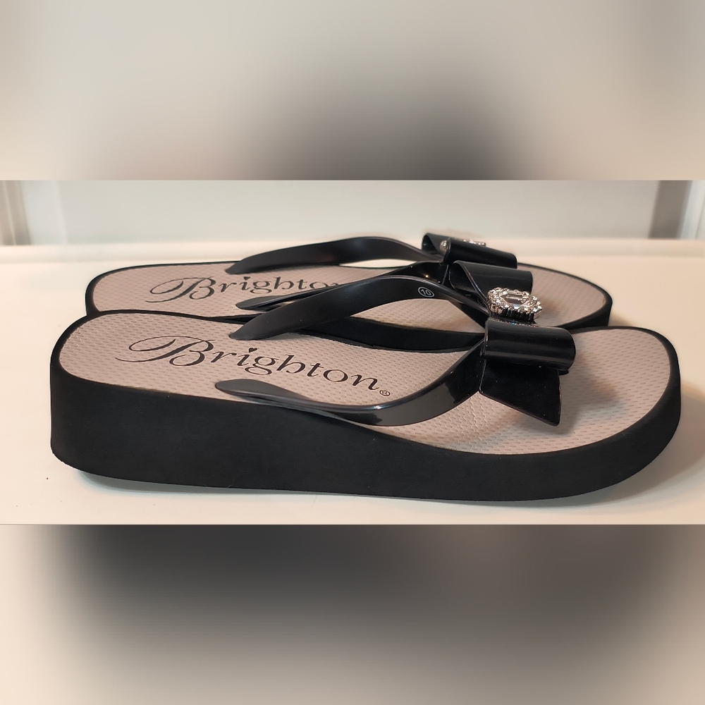 Brighton Bowie Wedge Flip Flops – Size 10, Like New - Picture 2 of 3